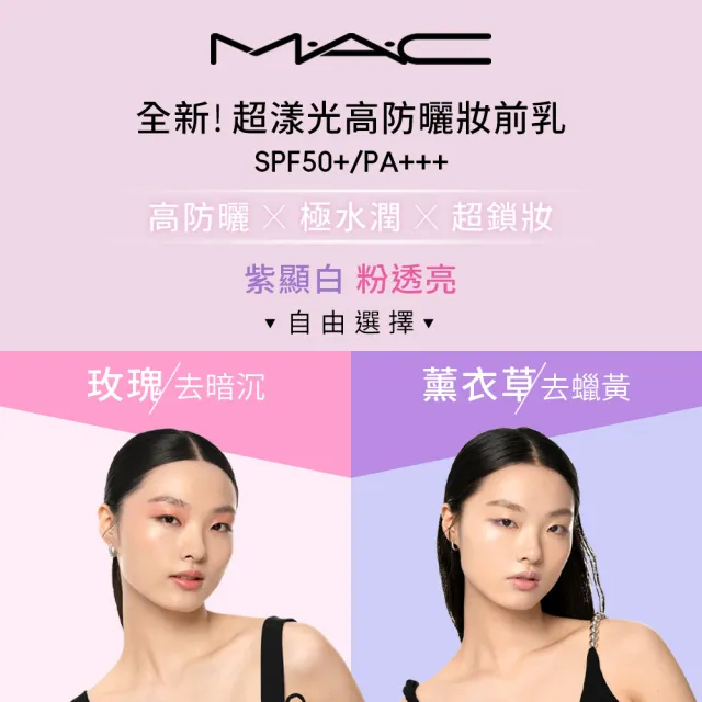 【M.A.C】人氣防曬清透底妝組(超漾光高防曬妝前乳SPF50＋/PA＋＋＋+超持妝輕透濾鏡蜜粉 /防曬)