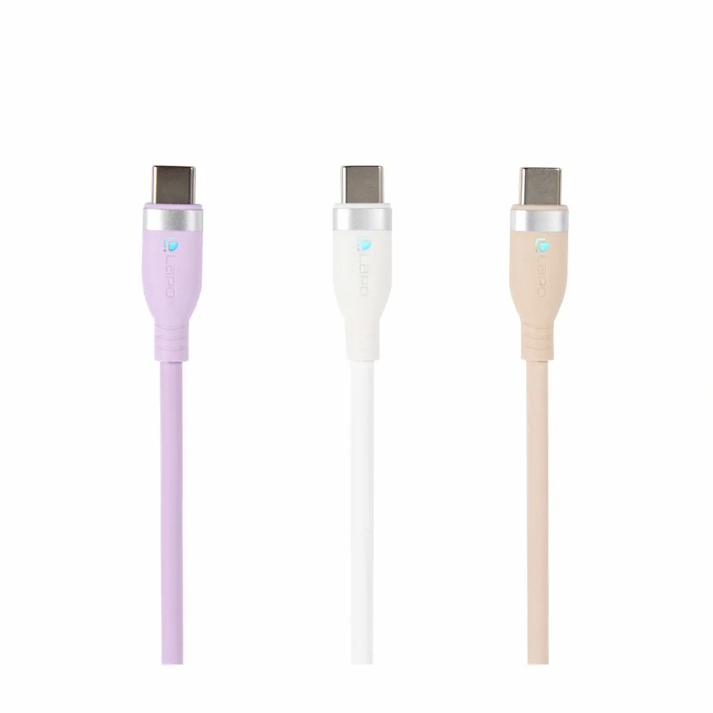 【LaPO】USB-C 液態矽膠微光快充傳輸線(PD/QC 100W 150cm)