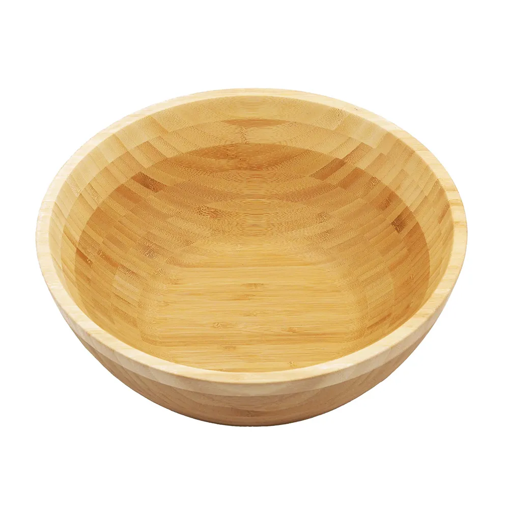 【菊川本味】竹沙拉碗-雙色-30cm(竹碗 餐碗 雙色碗 天然碗 沙拉碗 蔬果碗 露營碗 竹大碗 木質碗)