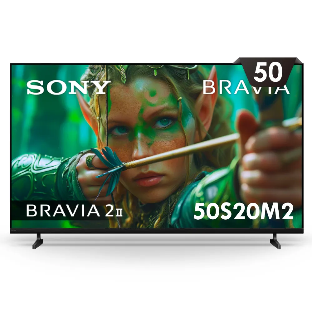 【SONY 索尼】BRAVIA 2II 50型 4K X1 Google TV 顯示器(Y-50S20M2)