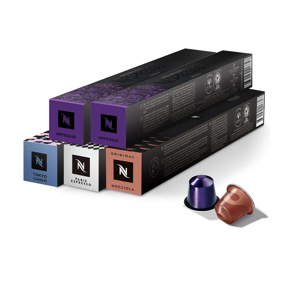 【Nespresso】Original會員首選50顆咖啡膠囊(5條/盒;僅適用於Nespresso Original系列膠囊咖啡機)