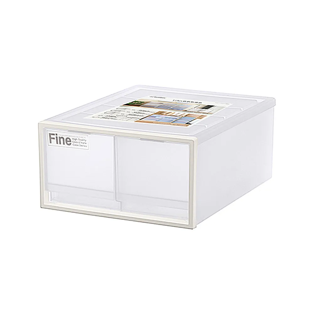 【KEYWAY 聯府】面寬40cm Fine加大雙抽屜整理箱30L-2入組(台灣製 抽屜 雙抽 收納箱 置物箱 CK92)