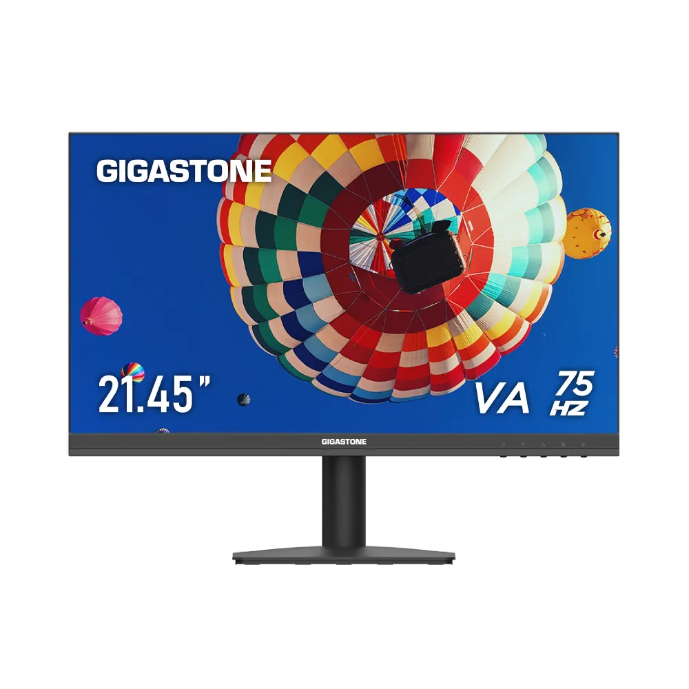 【Gigastone 立達國際】LA-22FA51 22型VA FHD極窄邊框電腦螢幕(護眼/75Hz/HDMI/VGA/1080P/低藍光/零閃屏)