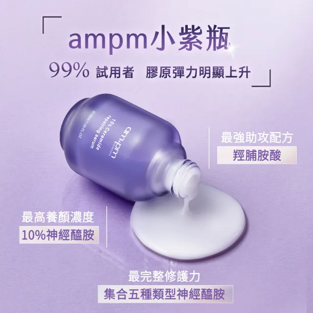 【ampm 牛爾】短效-迎新隨身美顏組★穩膚大全配體驗版(舒芙蕾18g+機能水30ml+神經醯胺精華5ml+穩敷面膜1片)