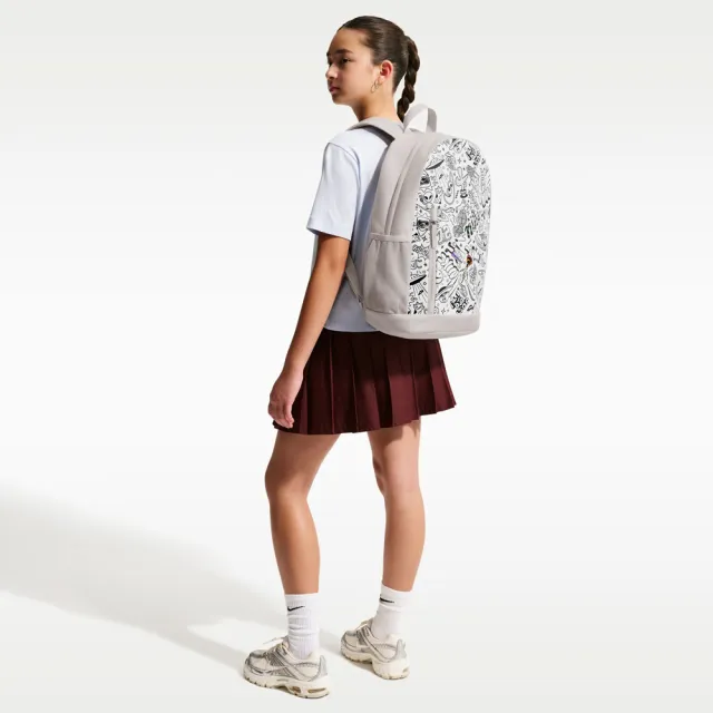 【NIKE 耐吉】後背包 運動包 書包 旅行包 大容量 Y NK ELEMENTAL BKPK - PAPER 灰白 IM2515-211