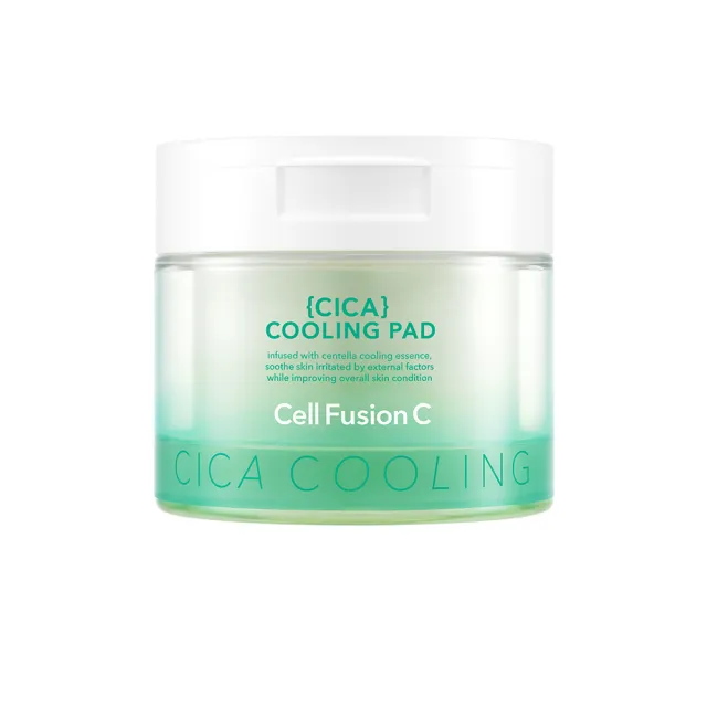 【Cell Fusion C】秀膚生 積雪草鎮靜涼感棉片70片/盒(#冰感降溫5℃ #補水.彈力 #敏感肌適用)
