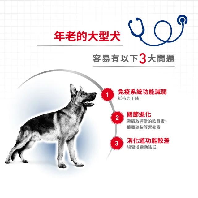 【ROYAL 法國皇家】大型老齡犬8+歲齡專用飼料 MXA+8 15KG(狗乾糧 狗飼料)