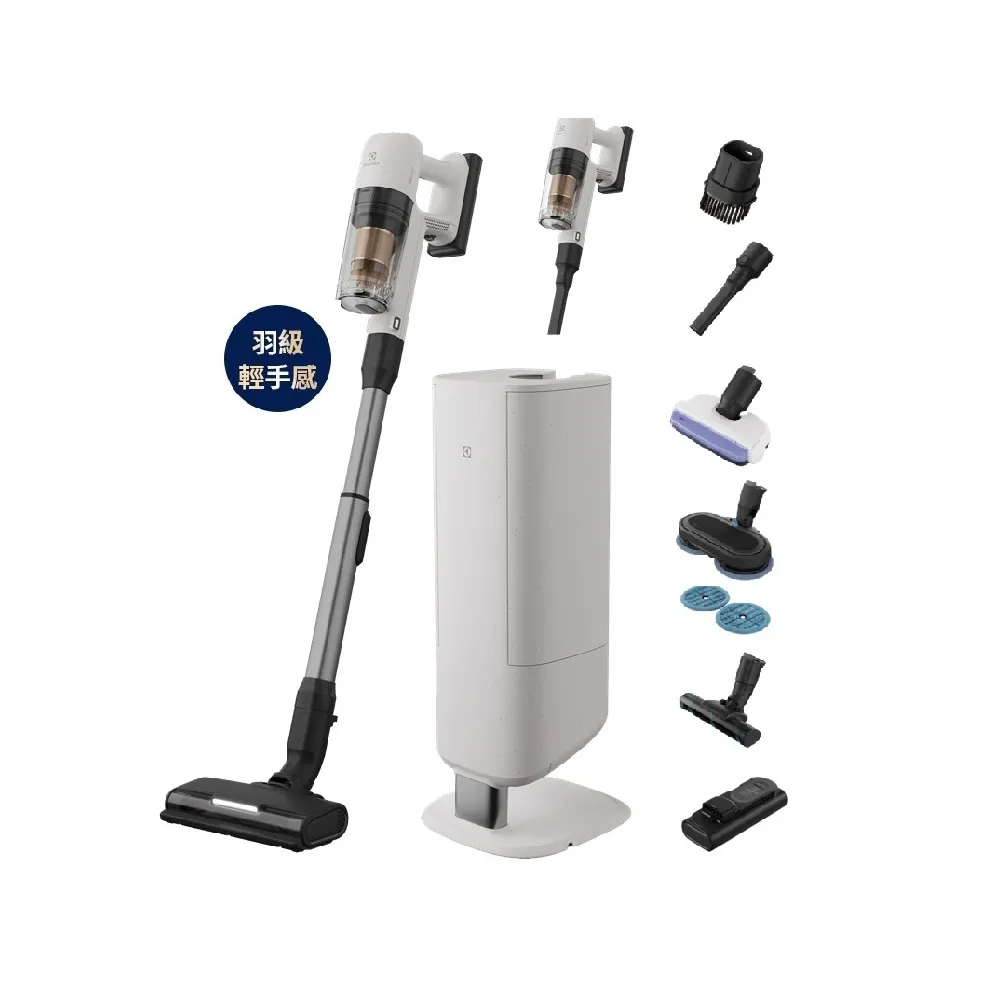 【Electrolux 伊萊克斯】700系列極淨塔輕量濕拖吸塵器-佔地A4大/濕拖乾吸除螨/自動集塵(EFP72315S)
