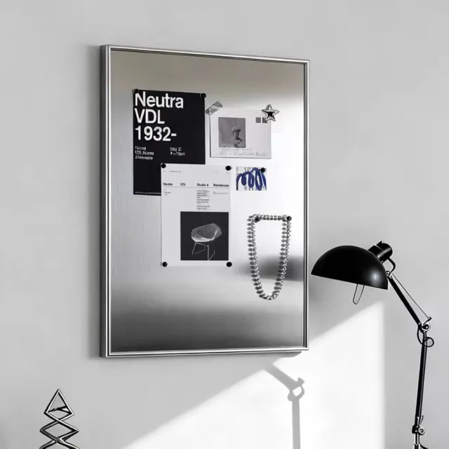【Warm House Decor 暖和家居】磁吸收納板佈告欄60x40cm (不鏽鋼板 墻壁收納磁吸板 客廳懸掛 磁吸)