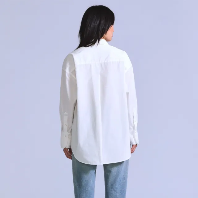 【LEVIS】BLUETAB™ 經典長袖襯衫 / 白 女生上衣 人氣新品 006UD-0002