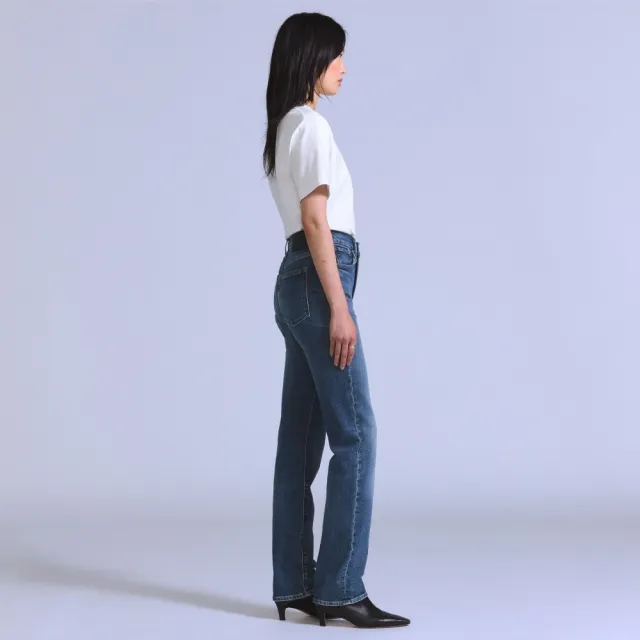 【LEVIS】BLUETAB™ 高腰修身牛仔褲 / 微彈性 女生牛仔褲 人氣新品 006U8-0001