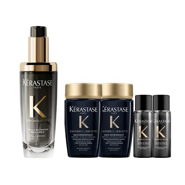 【KERASTASE 巴黎卡詩】黑鑽極萃逆時玫瑰香氛露75ml(新升級/護髮油)
