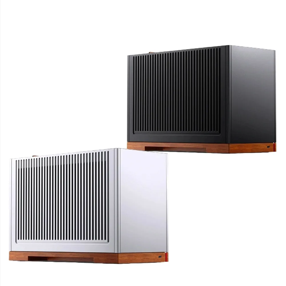 【JONSBO 喬思伯】T9 鋁合金 ITX A4分艙機殼 黑/銀(四面快拆/內建PCI-E 5.0顯卡延長線/主板3段位調整)