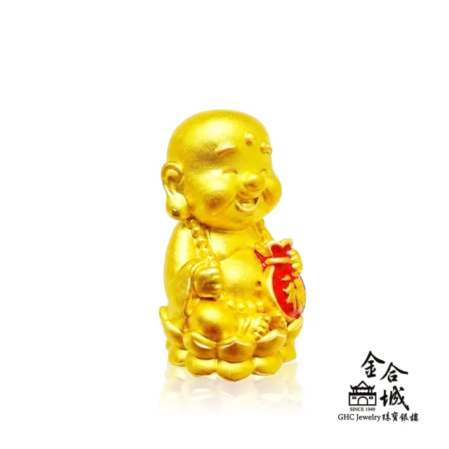 【金合城】神明系列金飾-彌勒佛黃金擺件 MNA0012(金重約0.68錢)