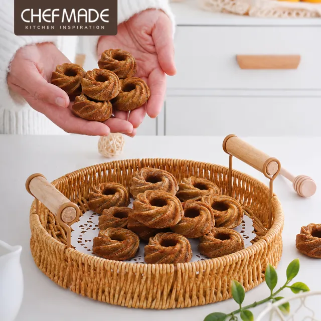 ｜美國Chefmade｜旋風造型 迷你12連甜甜圈造型不沾模(CM106)
