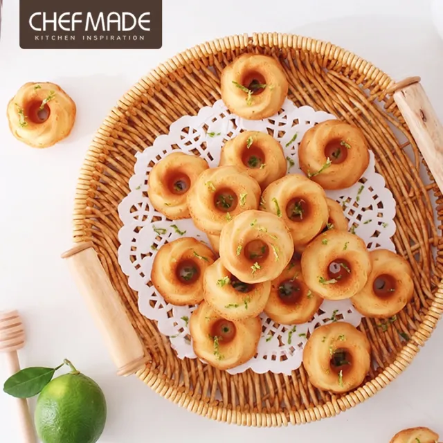 ｜美國Chefmade｜旋風造型 迷你12連甜甜圈造型不沾模(CM106)