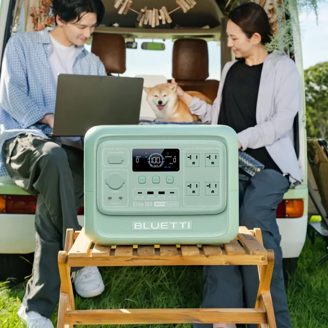 【BLUETTI】1800W電吉拉mini儲能電源+100W太陽能板(戶外行動電源／行動電站／移動電源／露營電源)