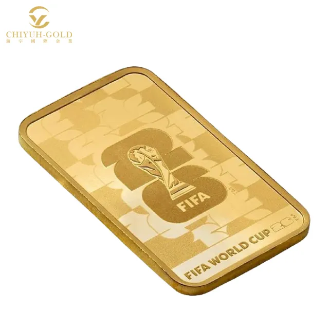 (錡宇金業)瑞士PAMP-官方授權2026超級盃足球FIFA５克(1.33錢)-國際黃金條塊-限量收藏-投資金條