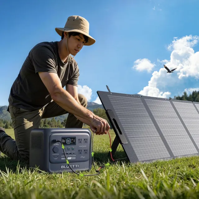 【BLUETTI】1800W電吉拉mini儲能電源+200W太陽能板(戶外行動電源／行動電站／移動電源／露營電源)