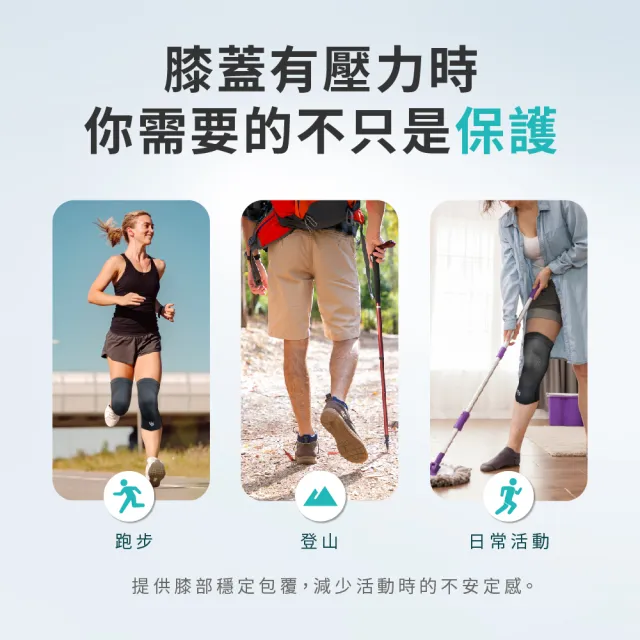 【Vital Salveo 紗比優】輕薄運動護膝 穩定支撐 透氣舒適 台灣製