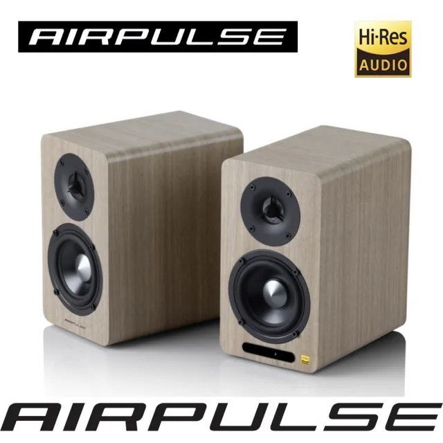 【AIRPULSE】A60 主動式藍牙喇叭（電腦喇叭｜書架喇叭｜揚聲器｜Hi-Res音質認證｜Sub out 重低音輸出）