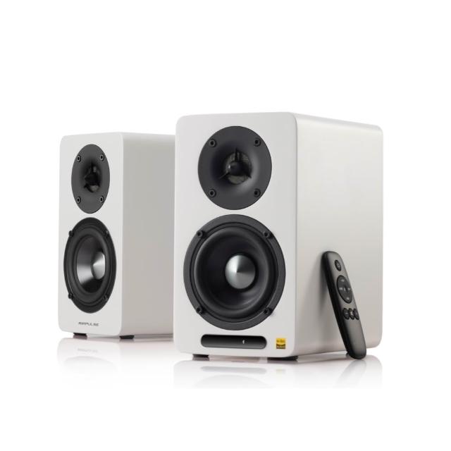 【AIRPULSE】A60 主動式藍牙喇叭 白色（電視電腦喇叭｜書架喇叭｜Hi-Res音質認證｜Sub out 重低音輸出）