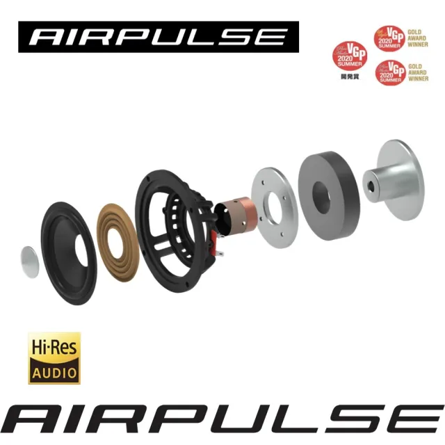 【AIRPULSE】A80 主動式揚聲器(Hi-Res 金牌認證/國際設計師 Phil Jones 操刀設計)