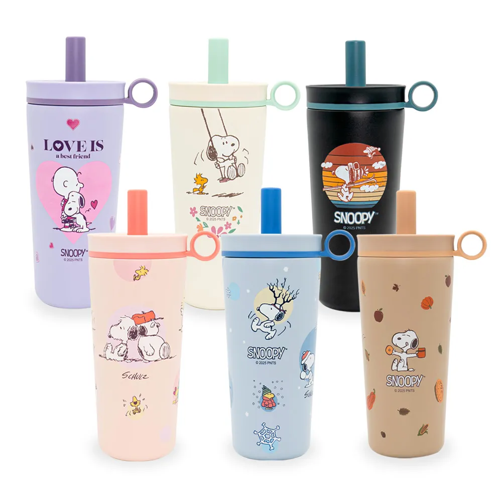 【COTD】SNOOPY聯名 陶瓷保溫珍珠杯800ML/六色(粗吸管/保溫杯/隨行杯)