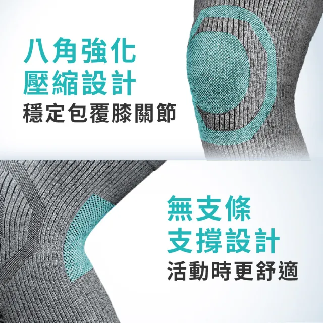 【Vital Salveo 紗比優】舒適型護膝 運動護膝 膝蓋護具 護膝套(舒適無支條/多尺寸選擇/竹炭除臭)