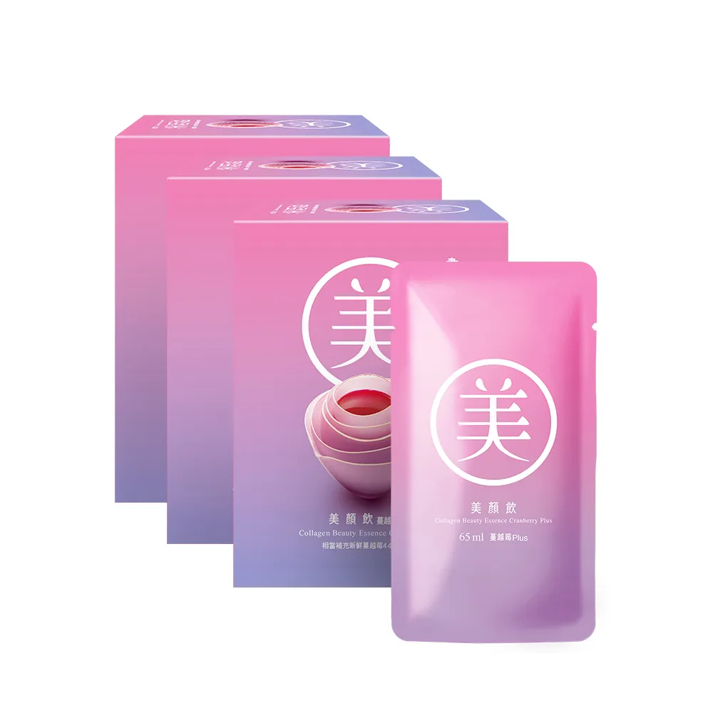 【老協珍】美顏飲 蔓越莓Plus 6入x3盒(65ml/入膠原蛋白飲 私密保養 送禮)