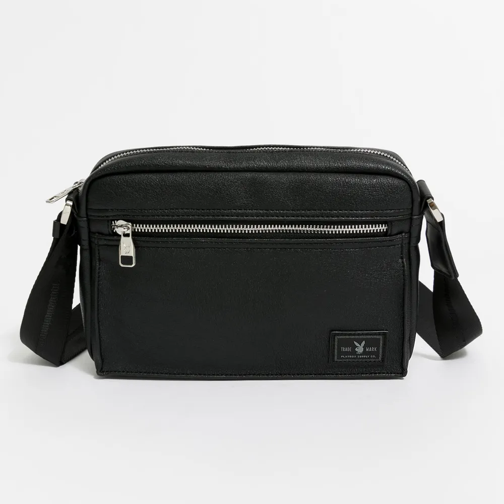 【PLAYBOY】斜背包 Matte Black系列(黑色)