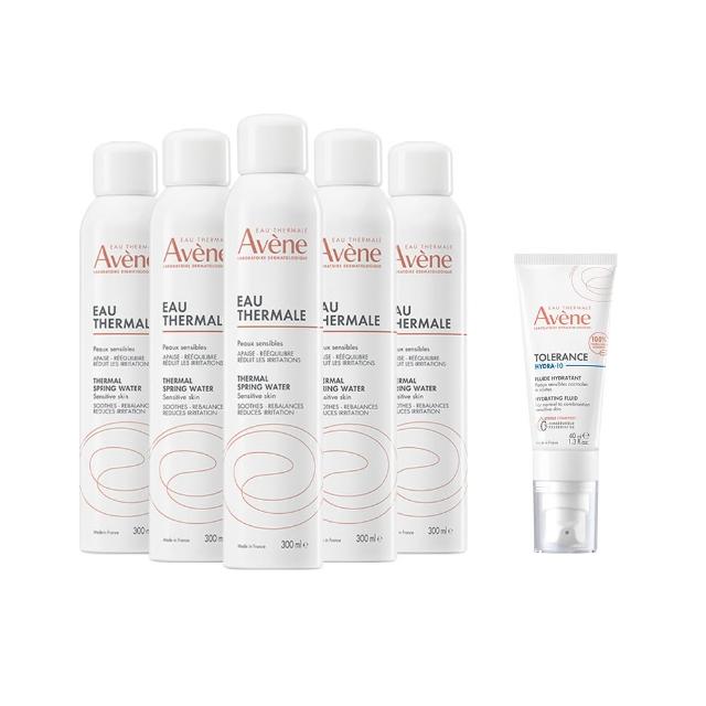 【Avene 雅漾】官方直營 活泉水穩膚噴霧300mlx5入組(保濕化妝水/舒緩乾癢敏弱)