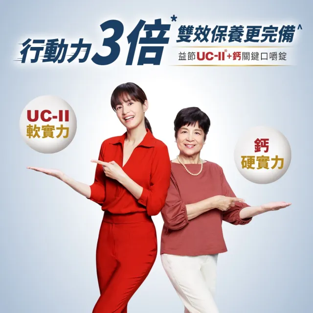 【Move Free 益節】UC-II+鈣關鍵口嚼錠12瓶(共360錠 uc2/關鍵/保健/補鈣/鈣/ucii/UC-II/uc2推薦)