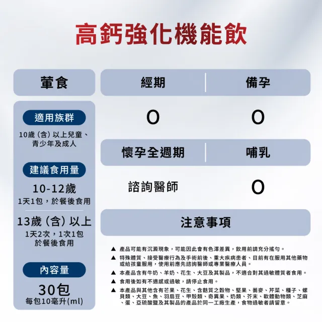 【Move Free 益節】高鈣強化機能飲1盒(1包10ml共30包/檸檬酸鈣/補鈣/關鍵/保健/鈣/補鈣保健食品)