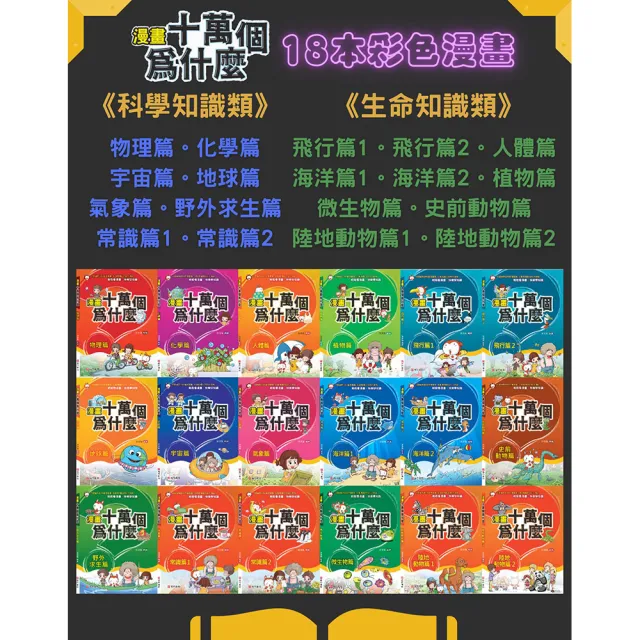 【南門書局】漫畫十萬個為什麼18冊 小學生知識漫畫 兒童百科全書 自然科學啟蒙