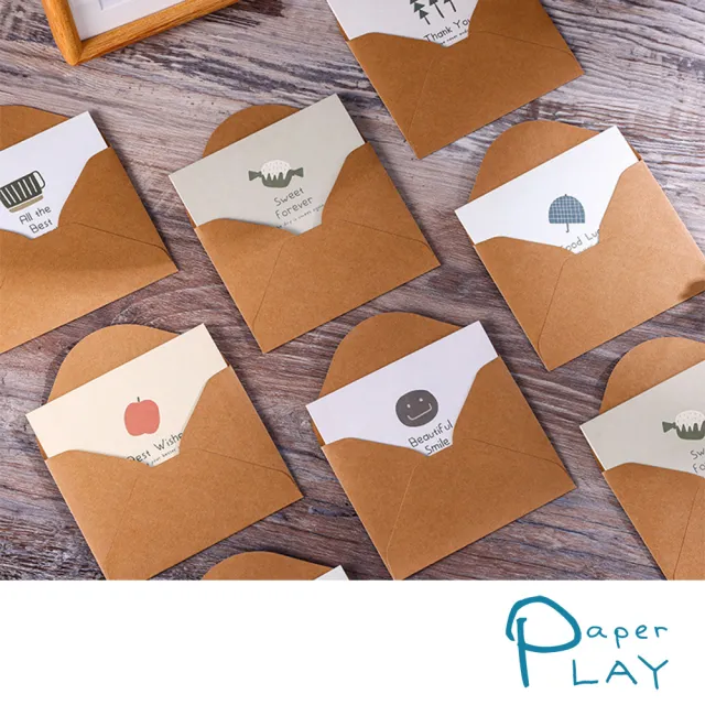 Paper Play 萬用卡片 感謝卡/萬用卡片-復古手繪趣味圖樣造型卡片 賀卡 感謝卡 祝福卡(6款任選)