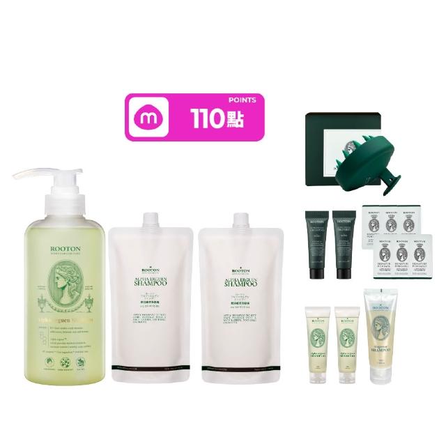 【ROOTON】官方直營 甦活植萃洗髮超值組-洗髮精500ml+洗髮精補充包500mlx2入