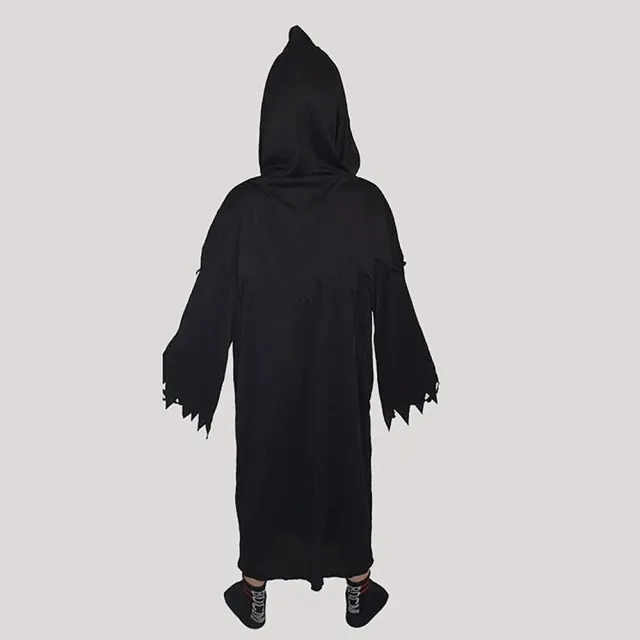【橘魔法】地獄死神夜光骷髏人長袍 附手套 男童 兒童 骨頭人 萬聖節 角色扮演 道具 表演 戲劇 變裝派對