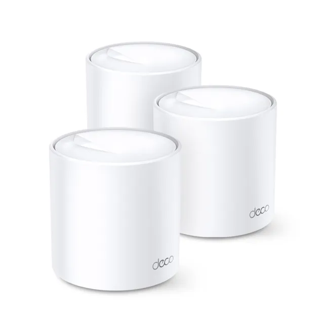【TP-Link】Wi-Fi 6 AX5400 雙頻6串流 Gigabit 真Mesh 無線路由器 分享器(透天厝首選/Deco X60 三入組)