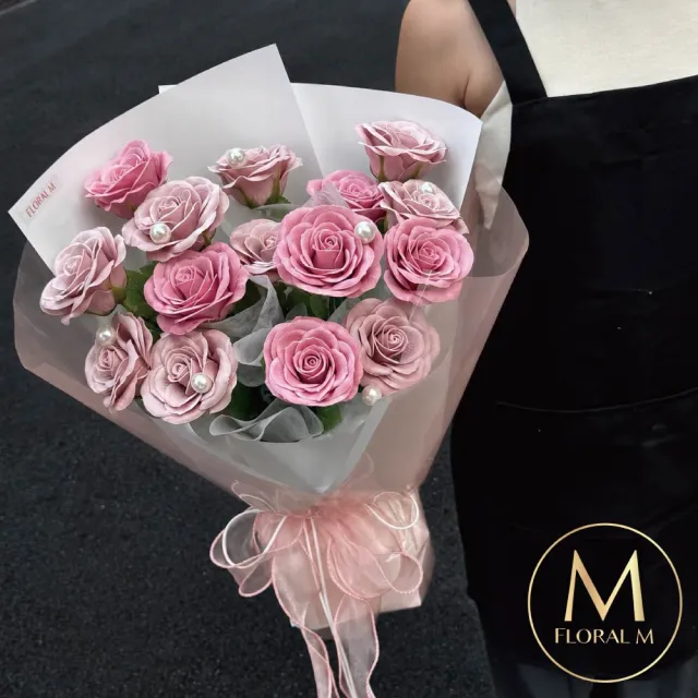 【Floral M】芭蕾珍珠戀曲香水花束(情人節花束/告白禮物/求婚花束/鮮花花禮/香水花束)