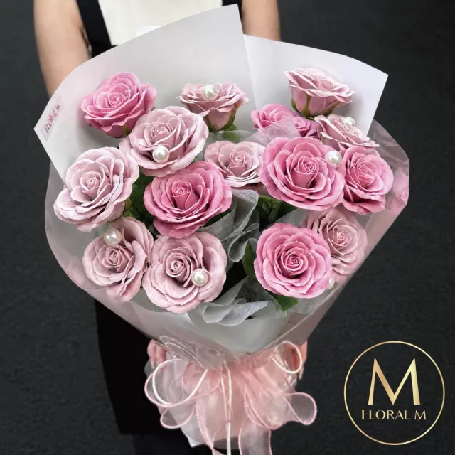 【Floral M】芭蕾珍珠戀曲香水花束(情人節花束/告白禮物/求婚花束/鮮花花禮/香水花束)