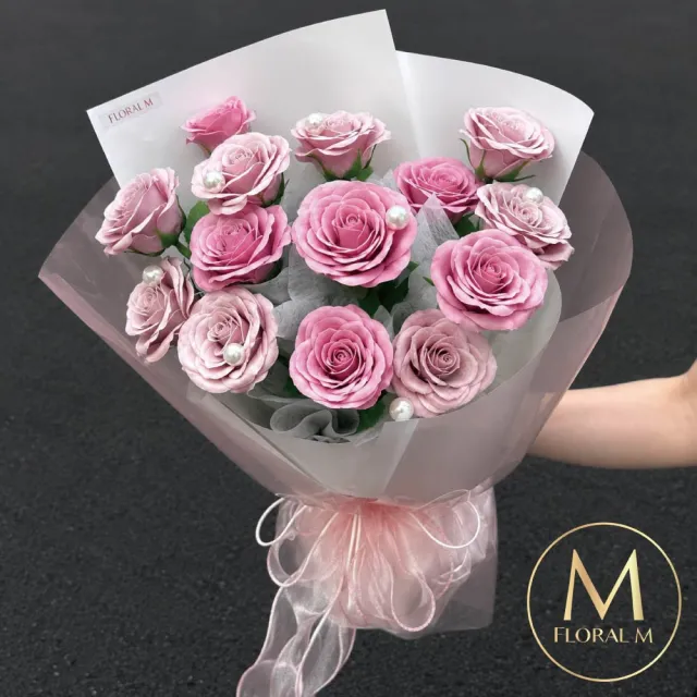 【Floral M】芭蕾珍珠戀曲香水花束(情人節花束/告白禮物/求婚花束/鮮花花禮/香水花束)