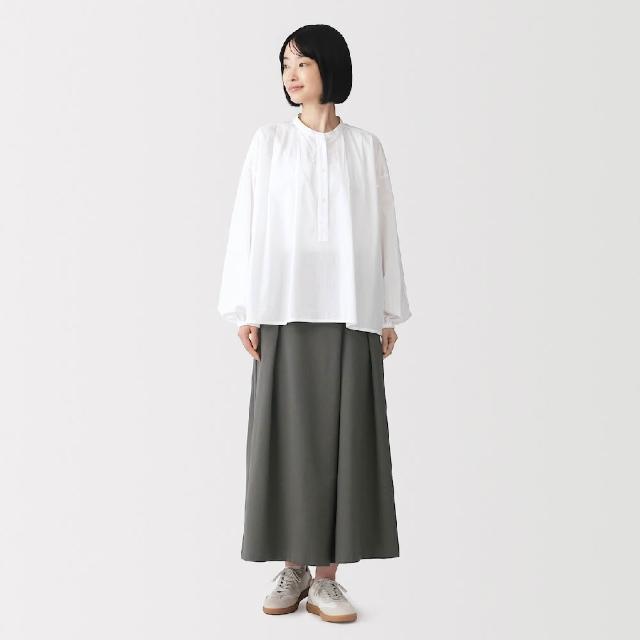 【MUJI 無印良品】女直線剪裁日式和服褲裙(灰白/黑色/暗藍)