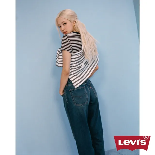 【LEVIS】ROSE 朴彩英同款 復古條紋長袖T恤 女生上衣 人氣新品 0085S-0013