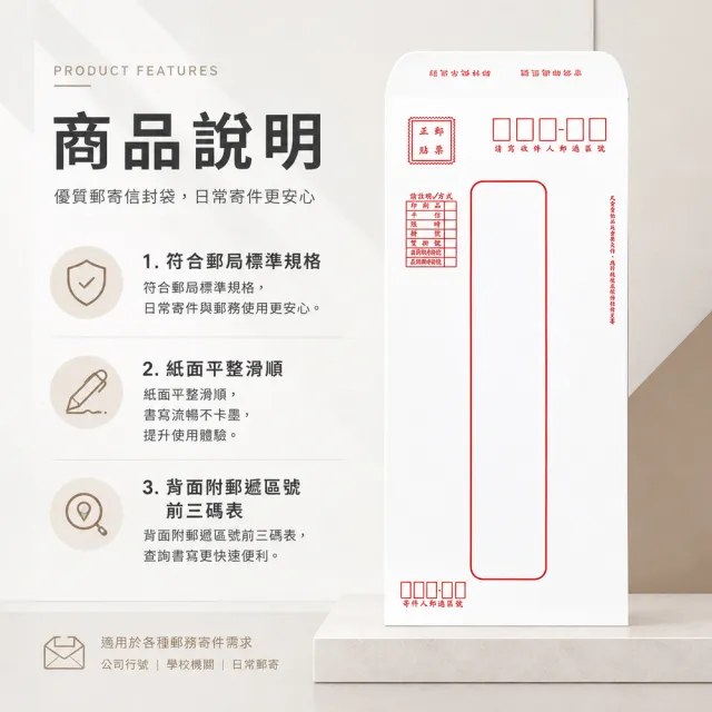 【全勝】標準信封 500入*2組(1000個/信封/郵寄信封)
