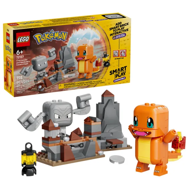 【LEGO 樂高】寶可夢 Smart play 智能磚塊系列 胖丁 妙蛙種子 大牙狸 小拳石 小火龍#72157#72159#72155