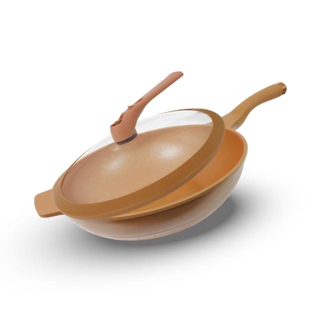 【SILWA 西華】晨曦IH不沾深炒鍋32cm(不挑爐具/附蓋)