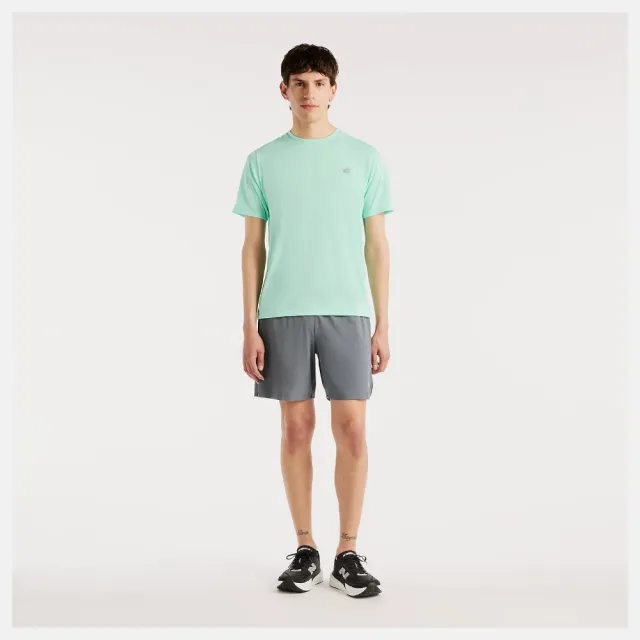 【NEW BALANCE】NB 短袖上衣 男 訓練 慢跑 快乾 綠 MT41253BM4(S2496)