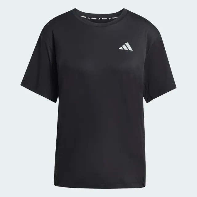 【adidas 愛迪達】短袖上衣 女 訓練 慢跑 吸濕排汗 亞規 RUN ESS TEE W 黑 JZ7808(S3393)
