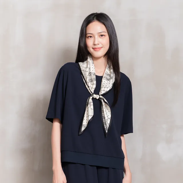 【perng yuh 芃諭名品】☆墨韻巴黎 印花 蠶絲 絲巾(2026 AW Collection｜5C秋冬新品上市)